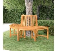 vidaXL Banc demi-circulaire tour d'arbre Ø160cm bois massif eucalyptus 319423 Marron G