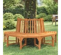 Banc demi-circulaire tour d'arbre Ø208cm bois massif eucalyptus 362156