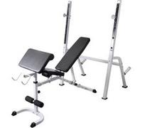 Banc d'entraînement avec support de poids jeu d'haltères 90 kg