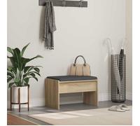 VIDAXL Banc d'entrée 1 place Chêne Sonoma avec coussin 63 x 38 x 40 cm
