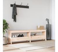vidaXL Banc d'Entrée, Banc à Chaussures avec Étagère, Meuble de Rangement avec Siège Salon Couloir Intérieur, Marron Bois de 837379
