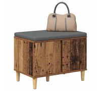 vidaXL Banc d'entrée avec Coussin Bois Ancien 60 x 38 x 46 cm