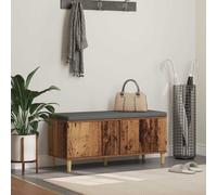 vidaXL Banc d'entrée Bois ancien avec coussin, style contemporain, rangement, 100 x 38 x 46 cm