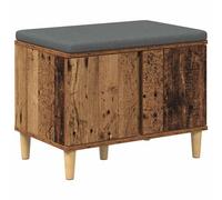 vidaXL Banc d'entrée avec coussin Bois ancien 60 x 38 x 46 cm
