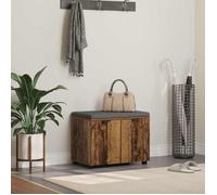 vidaXL Banc d'entrée avec coussin Bois ancien 60 x 38 x 46 cm