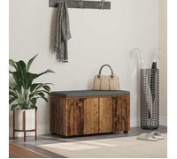 vidaXL Banc d'entrée Bois ancien 80x46x46 cm – Banc de rangement avec coussin confortable