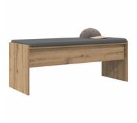 vidaXL Banc d'entrée avec Coussin Chêne Artisanal 103 x 38 x 40 cm, Banc d'entrée, rectangulaire, Design Moderne, Assise Durable et Confortable, mobilier Fonctionnel