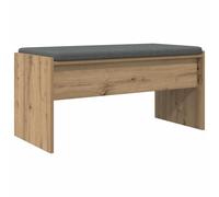 vidaXL Banc d'entrée rectangulaire Chêne artisanal avec coussin 83 x 38 x 40 cm