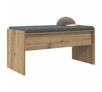 vidaXL Banc d'entrée avec Coussin Chêne Artisanal 83 x 38 x 40 cm, Banc d'entrée, rectangulaire, Design Moderne, Assise Durable et Confortable, mobilier Fonctionnel