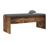 vidaXL Banc d'entrée avec Coussin Chêne fumé 103 x 38 x 40 cm, Banc d'entrée, rectangulaire, Design Moderne, Assise Durable et Confortable, mobilier Fonctionnel