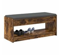 vidaXL – Banc d'entrée rectangulaire avec coussin en tissu et rangement durable – 103 x 38 x 45 cm