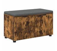 vidaXL Banc d'entrée avec coussin Chêne fumé 80 x 38 x 46 cm