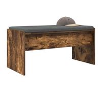 vidaXL Banc d'entrée avec Coussin Chêne fumé 83 x 38 x 40 cm, Banc d'entrée, rectangulaire, Design Moderne, Assise Durable et Confortable, mobilier Fonctionnel