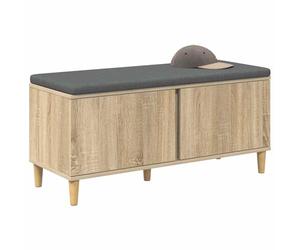 vidaXL Banc d'entrée avec Coussin Chêne Sonoma 100 x 38 x 46 cm