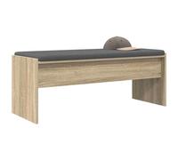 vidaXL Banc d'entrée avec Coussin Chêne Sonoma 103 x 38 x 40 cm, Banc d'entrée, rectangulaire, Design Moderne, Assise Durable et Confortable, mobilier Fonctionnel