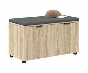 vidaXL Banc d'entrée avec Coussin Chêne Sonoma 80 x 38 x 46 cm