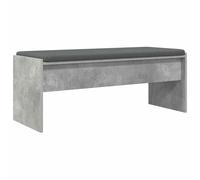 vidaXL Banc d'entrée avec Coussin Gris béton 103 x 38 x 40 cm, Banc d'entrée, rectangulaire, Design Moderne, Assise Durable et Confortable, mobilier Fonctionnel