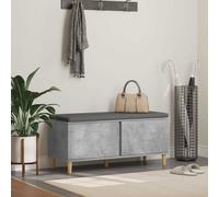 vidaXL Banc d'entrée avec coussin Gris béton 100 x 38 x 46 cm – Style contemporain, rangement