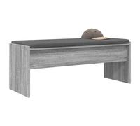 vidaXL Banc d'entrée avec Coussin Gris Sonoma 103 x 38 x 40 cm, Banc d'entrée, rectangulaire, Design Moderne, Assise Durable et Confortable, mobilier Fonctionnel