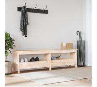 vidaXL Banc d'Entrée, Banc à Chaussures avec Étagère, Meuble de Rangement avec Siège Salon Couloir Intérieur, Marron Bois de 837379