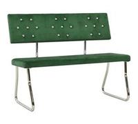 vidaXL Banc d'Entrée Banc de Couloir Meuble de Salle de Séjour Meuble de Salon Banc de Salle de Séjour Maison Intérieur 110 cm Vert Foncé Velours 325865 Vert G