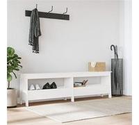 vidaXL Banc d'entrée en bois de pin massif 160×28×45 cm Blanc