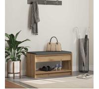 vidaXL Banc d'entrée avec Coussin Chêne Artisanal 83 x 38 x 45 cm, Banc Hall Moderne, Meuble d'entrée, Assise stylée, Design rectangulaire, Solutions de Rangement Pratiques pour la Maison
