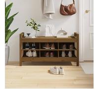 Vidaxl Banc D'entrée Marron Miel 110x40x60 Cm Bois De Pin Massif Marron