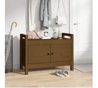 vidaXL Banc d'entrée Marron miel 80x40x60 cm Bois de pin massif 821782