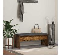 vidaXL Banc d'entrée avec coussin Chêne fumé 100 x 38 x 46 cm