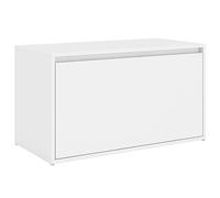 vidaXL Banc d'Entrée, Siège de Rangement, Meuble à Chaussures avec Assise, Organisateur de Salon Salle de Séjour Intérieur, Blanc Bois d'Ingénierie