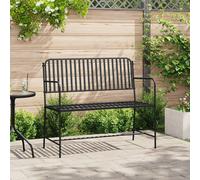Vidaxl Banc D'extérieur Noir Métal Standard Durable Banc D'extérieur