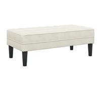 vidaXL Banc en Velours crème de 113 cm