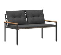 vidaXL Banc extérieur 2 -Seater 116 x 67,5 x 72 cm polyrotin,