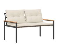 vidaXL Banc extérieur 2 -Seater 116 x 67,5 x 72 cm polyrotin,