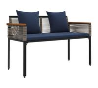 vidaXL Banc extérieur 2 -Seater 117 x 54 x 74.5 cm polyrotin