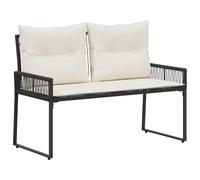 vidaXL Banc extérieur 2 -Seater 4 pc 110 x 59 x 82 cm polyrotin