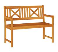 vidaXL Banc extérieur Naturel 110 x 56 x 90 cm Bois d'Acacia Massif | Construction solide en bois d'acacia, Accoudoirs réglables pour plus de confort, Superbes motifs en bois
