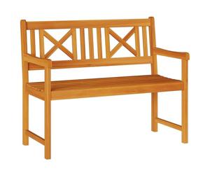 vidaXL Banc extérieur Naturel 110 x 56 x 90 cm Bois d'Acacia Massif | Construction solide en bois d'acacia, Accoudoirs réglables pour plus de confort, Superbes motifs en bois