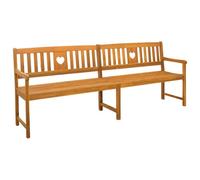 vidaXL Banc d'extérieur naturel 220 x 55,5 x 90 cm en bois massif d'acacia rustique, mobilier de jardin en acacia, terrasse confortable, siège