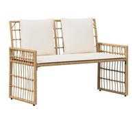 Vidaxl Banc Extérieur Uni Blanc Naturel Et Crème 116 X 55 X 82 Cm
