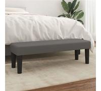 vidaXL Banc Gris 100x30x30 cm Similicuir