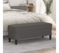 Banc Gris 100x35x41 cm Similicuir