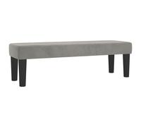 Vidaxl Banc Gris Clair 100x30x30 Cm Velours Gris