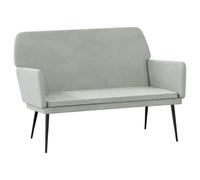 vidaXL Banc Gris clair 108x79x79 cm Velours
