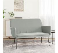 Vidaxl Banc Gris Clair 108x79x79 Cm Velours Gris
