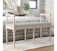 vidaXL Banc Gris clair 110x40x70 cm Velours344425 Gris clair G