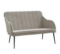 Vidaxl Banc Gris Clair 110x76x80 Cm Velours Gris