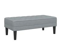 vidaXL Banc Gris Clair 113x57x39 cm Tissu