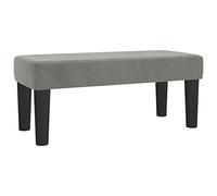 vidaXL Banc Gris clair 70x30x30 cm Velours